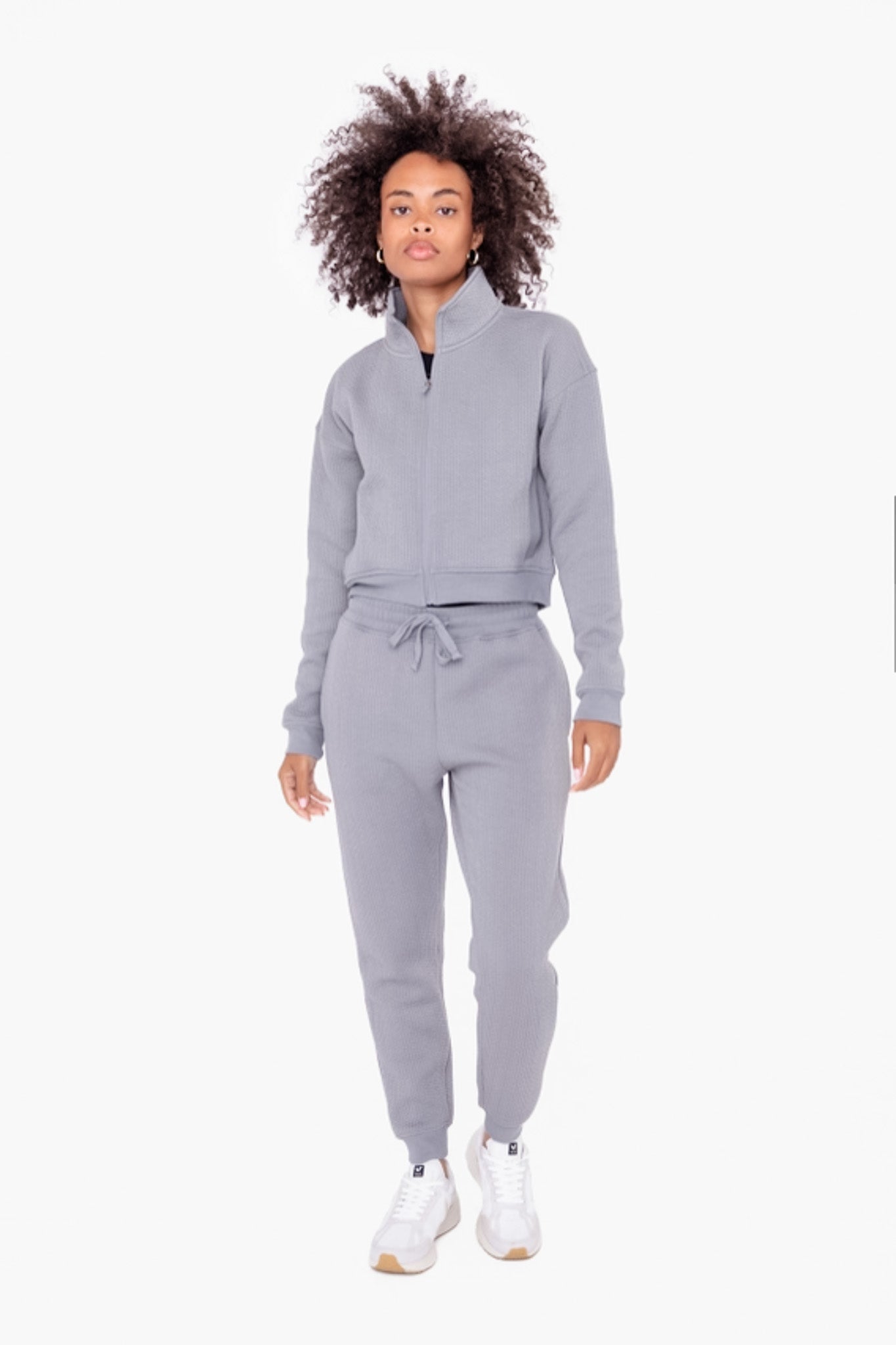 Quilted Cropped Zip-Up Jacket