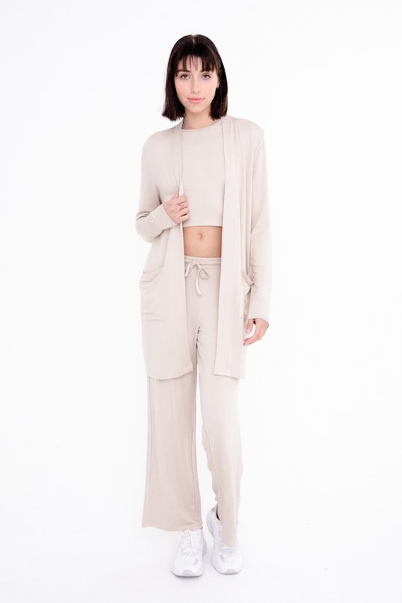 Lounge Open Front Terry Cardigan