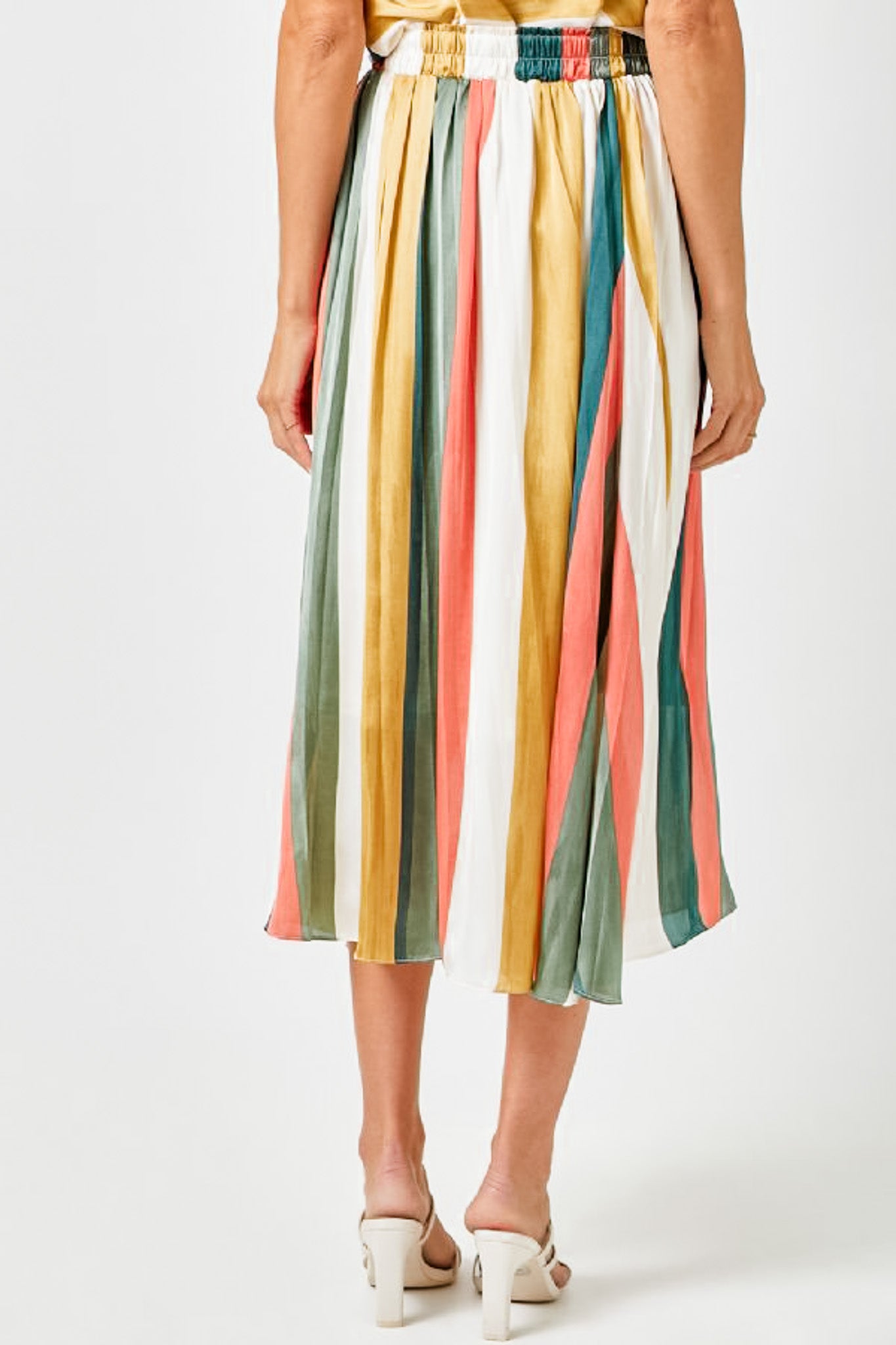 Pleated Strip Skirt