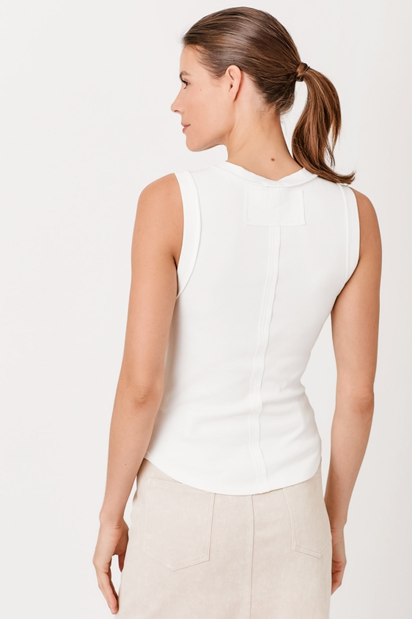Exposed Seaming Ribbed Tank