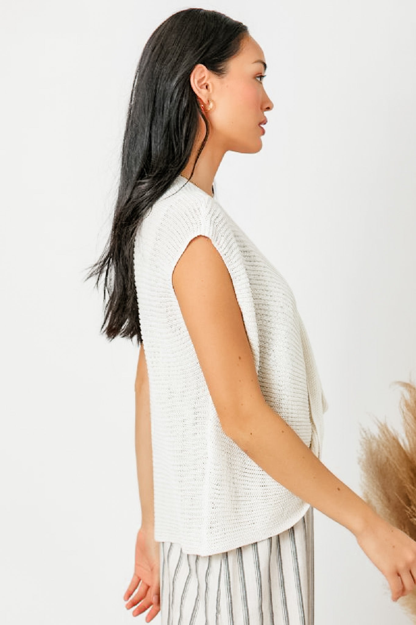 Surplice Neck Sweater Top