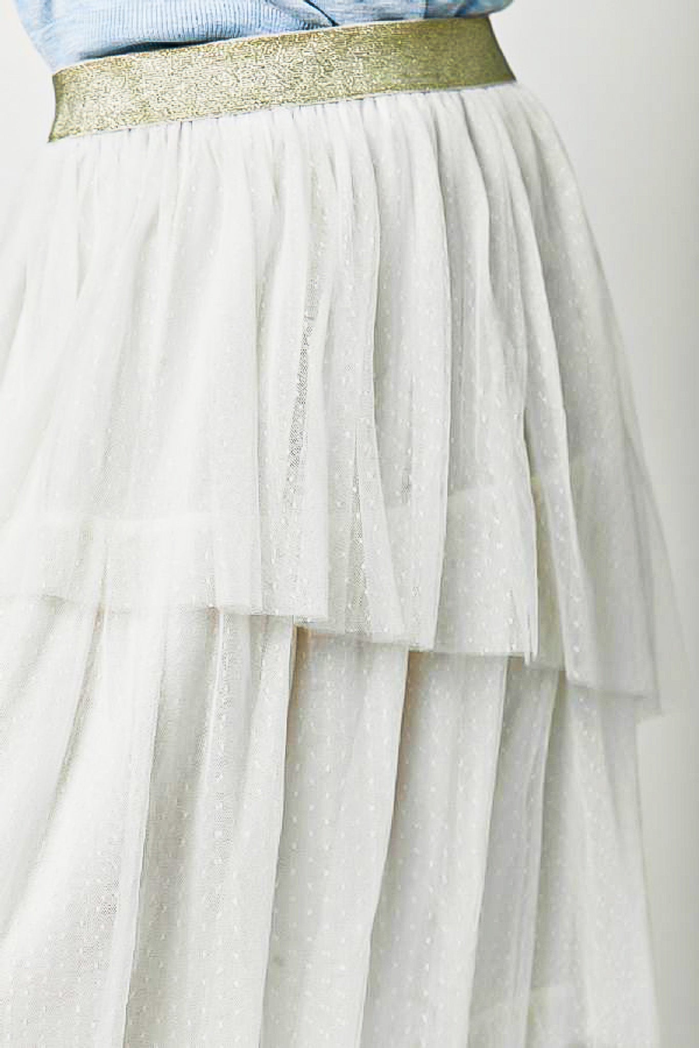 Asymmetrical Ruffle Tulle Skirt