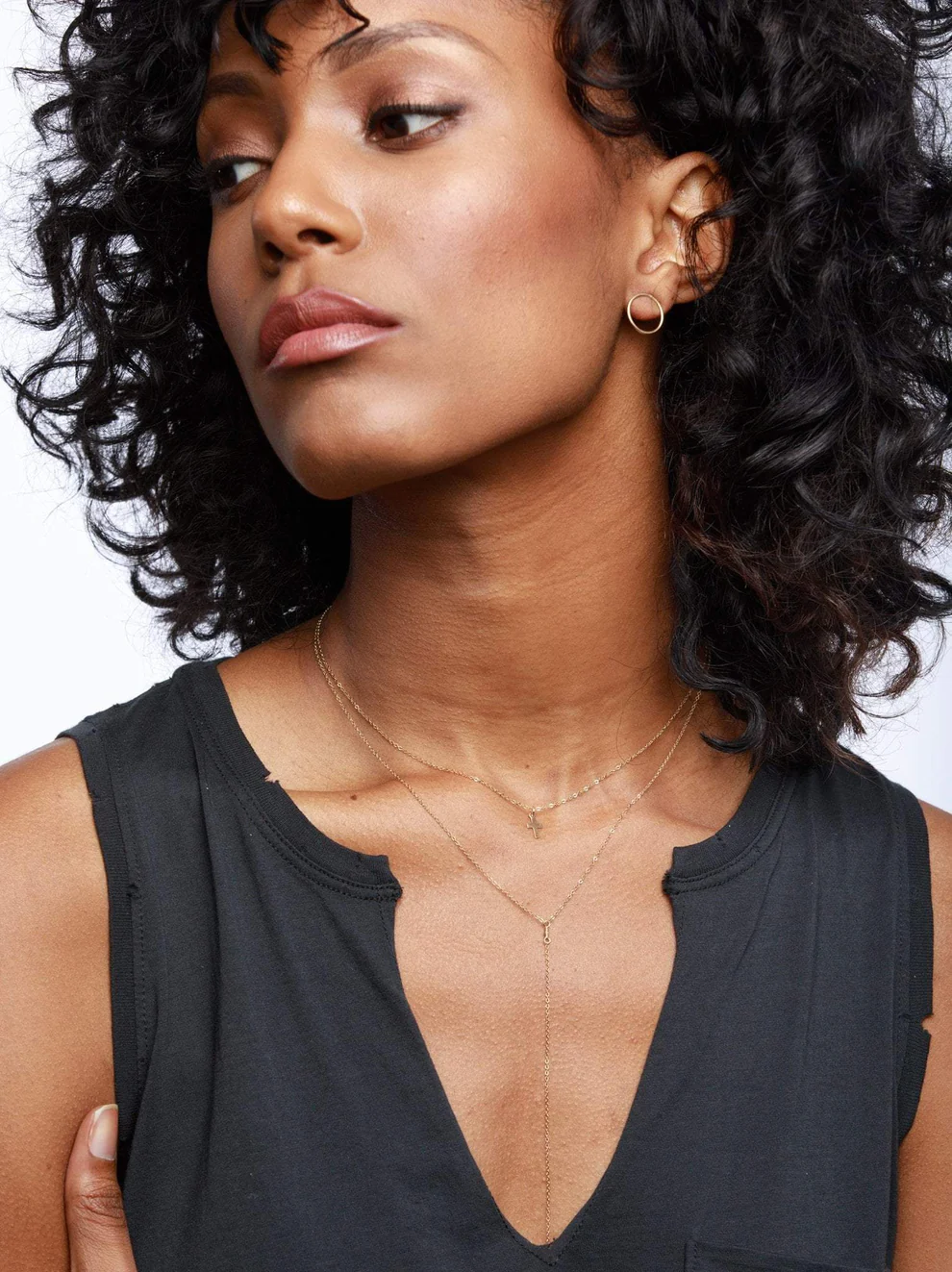 Hammered Circle Stud Earrings