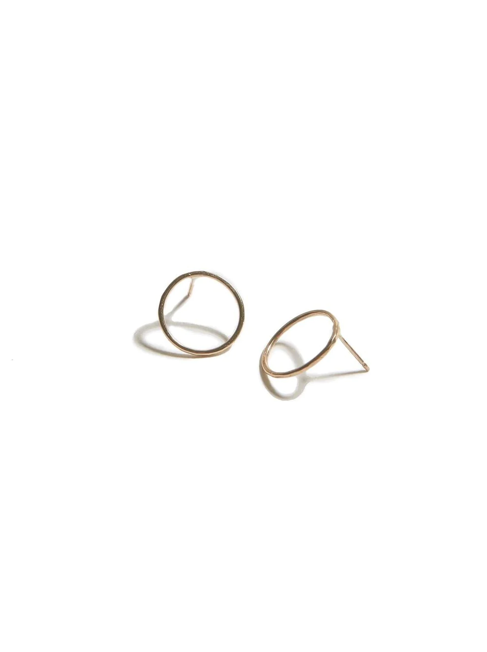 Hammered Circle Stud Earrings