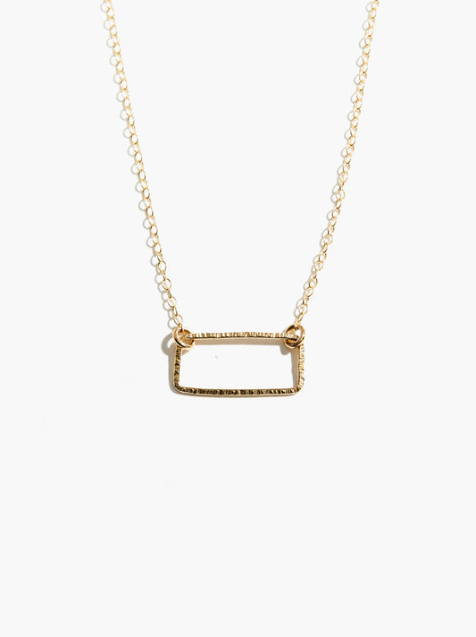 Floating Rectangle Necklace