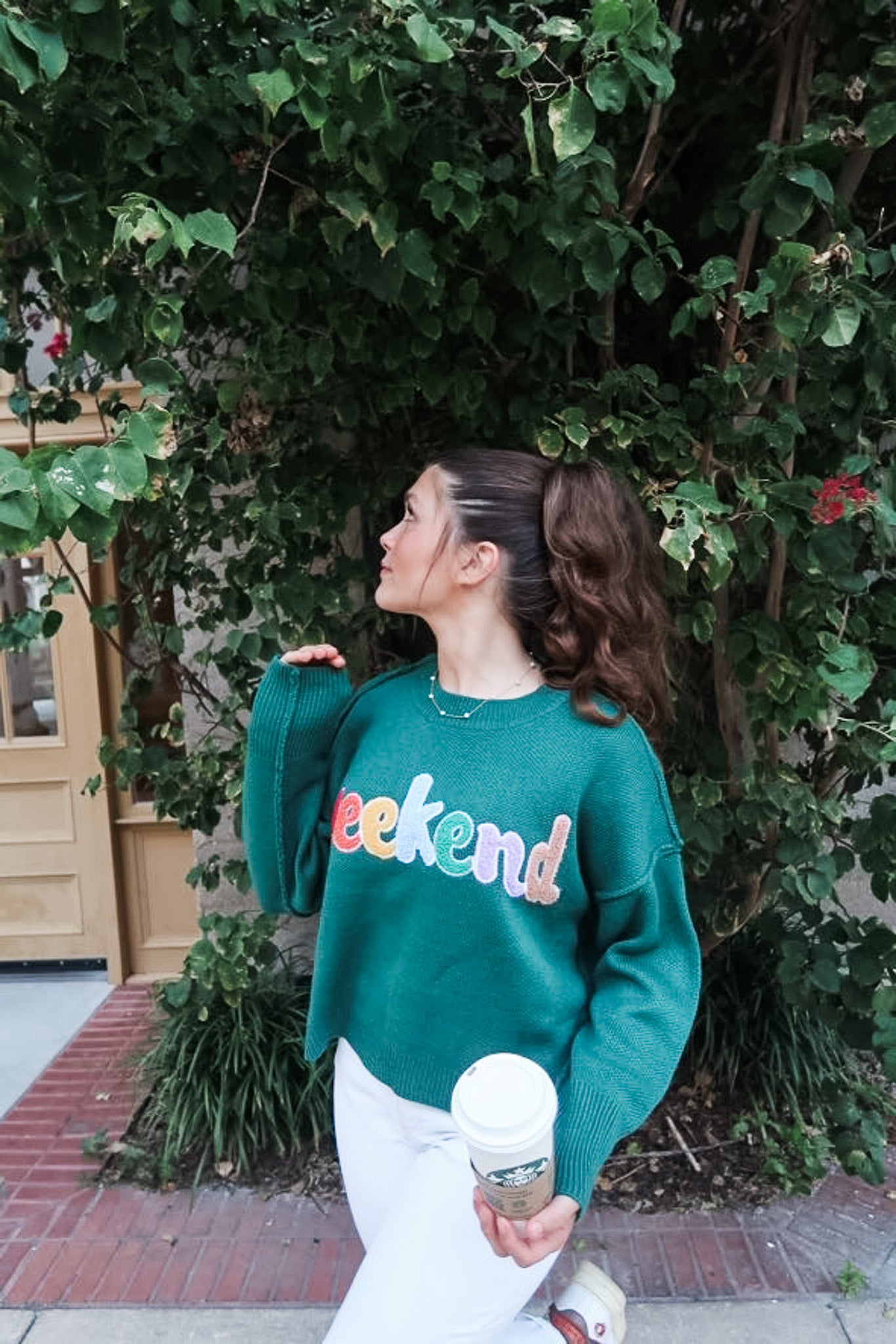 Weekend Embroidered Sweater