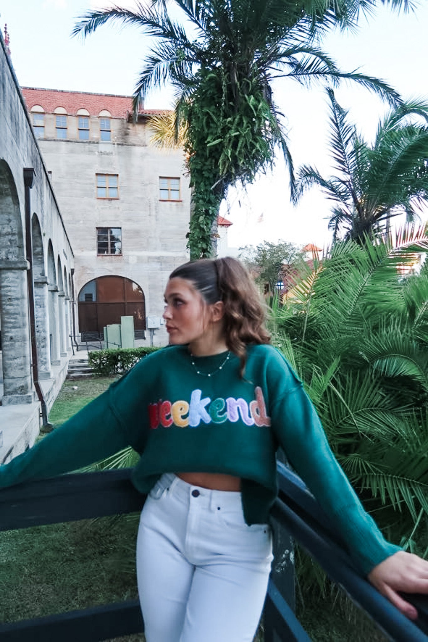 Weekend Embroidered Sweater