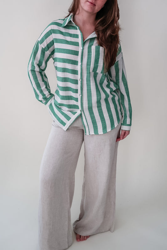 Vertical and Horizontal Striped Shirt