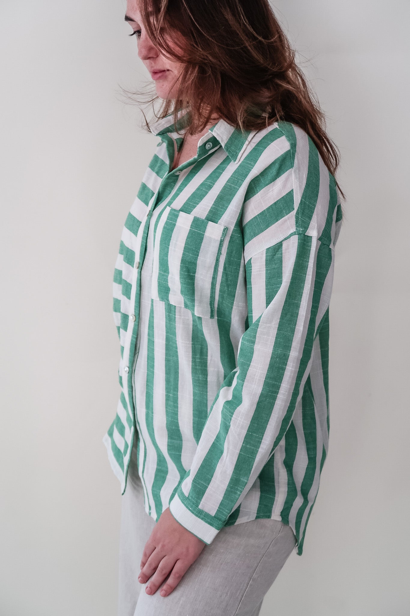 Vertical and Horizontal Striped Shirt