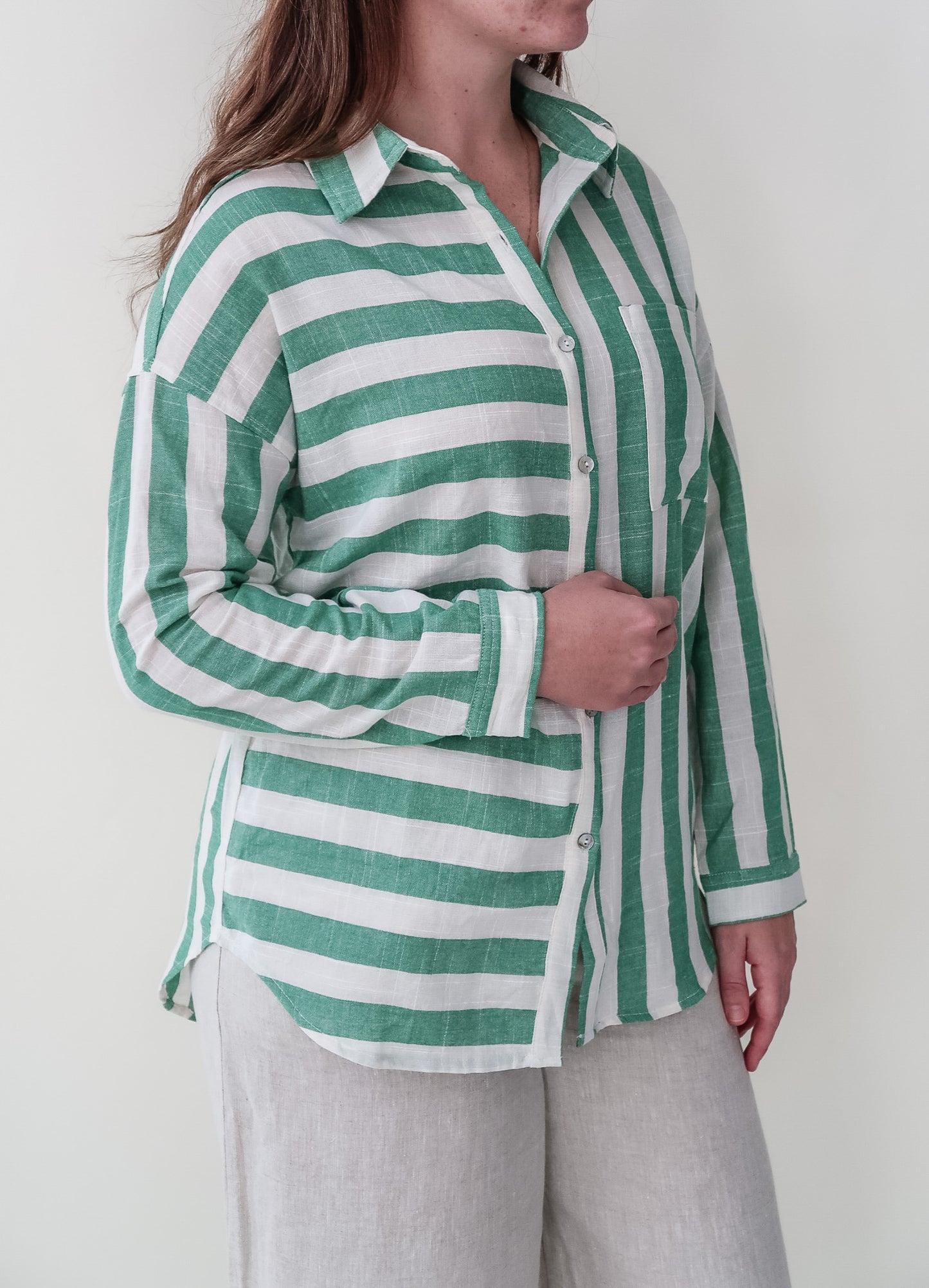 Vertical and Horizontal Striped Shirt