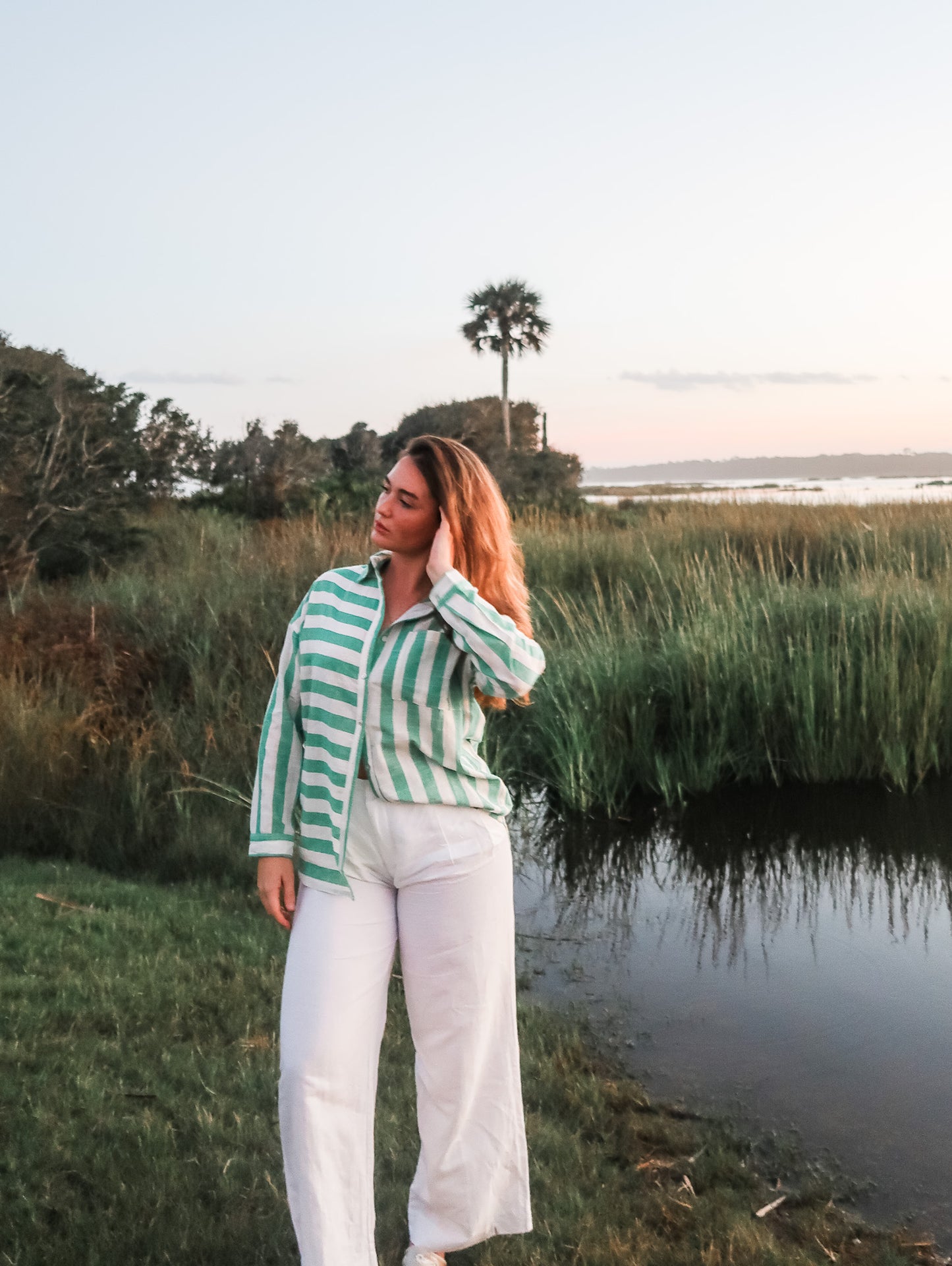 Vertical and Horizontal Striped Shirt