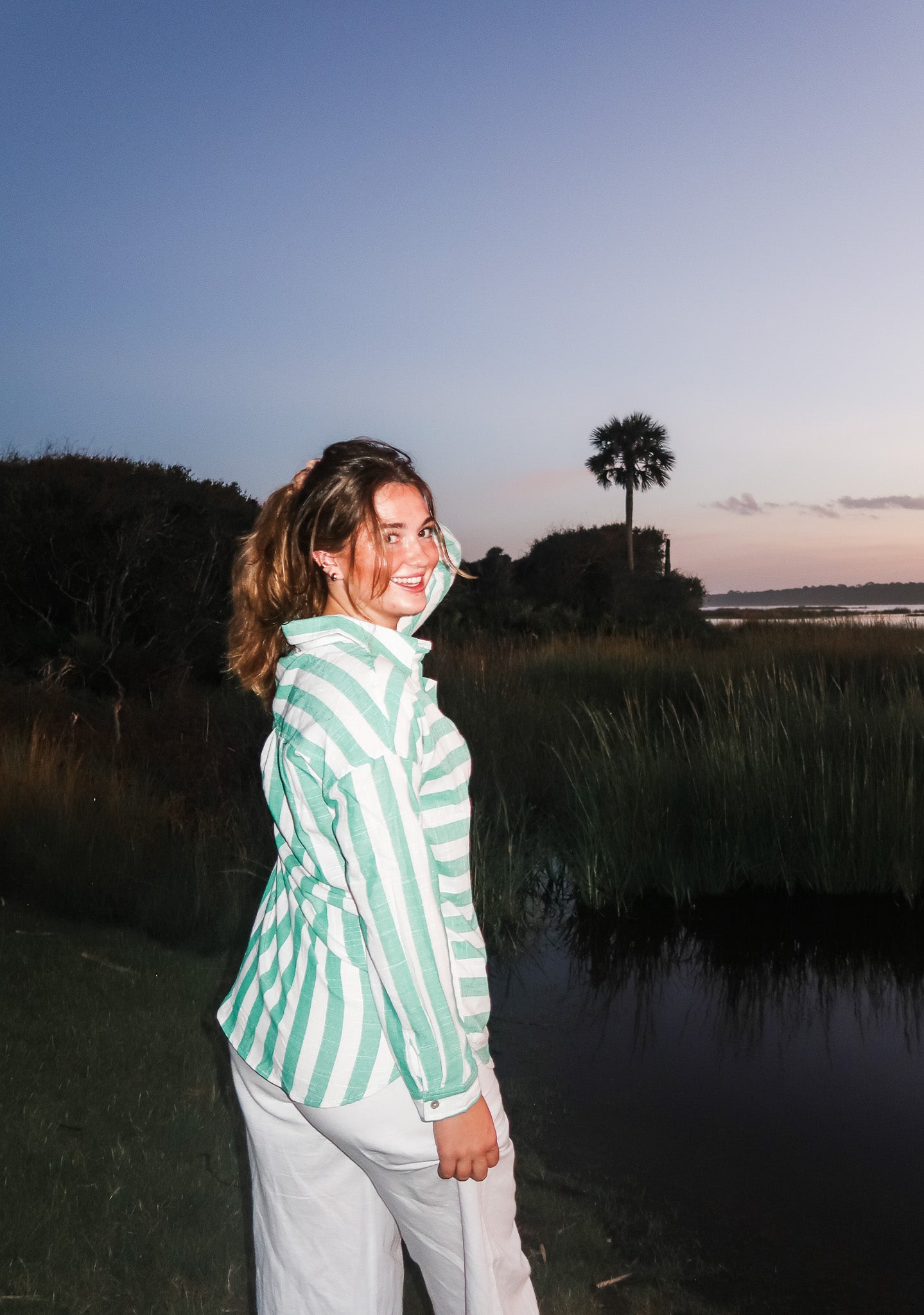 Vertical and Horizontal Striped Shirt