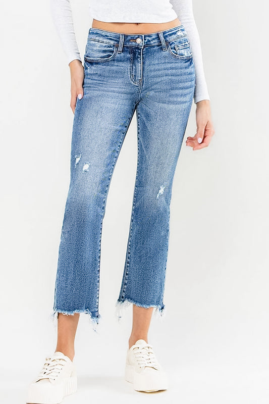 Mid Rise Ankle Bootcut Jeans