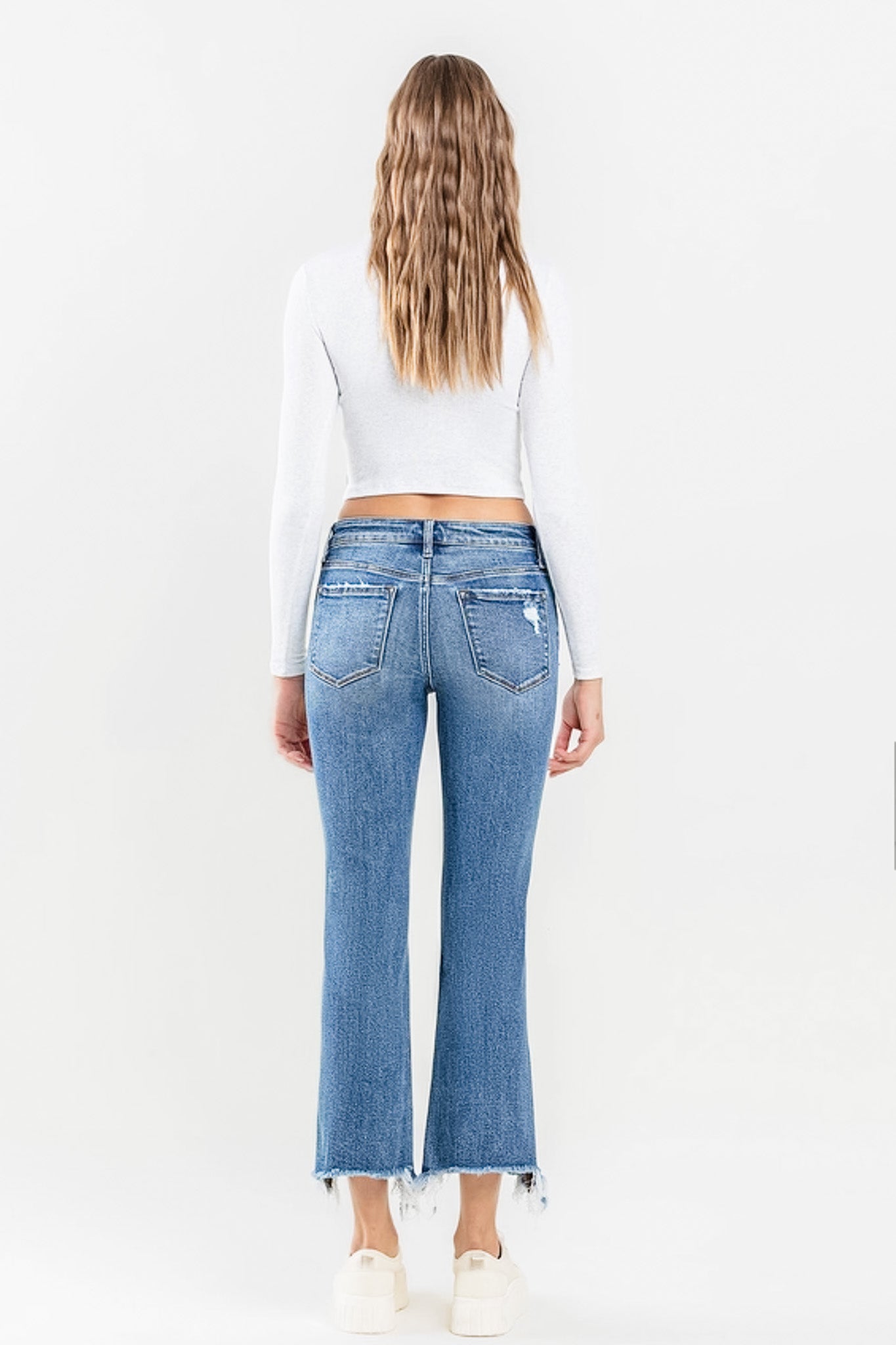 Mid Rise Ankle Bootcut Jeans