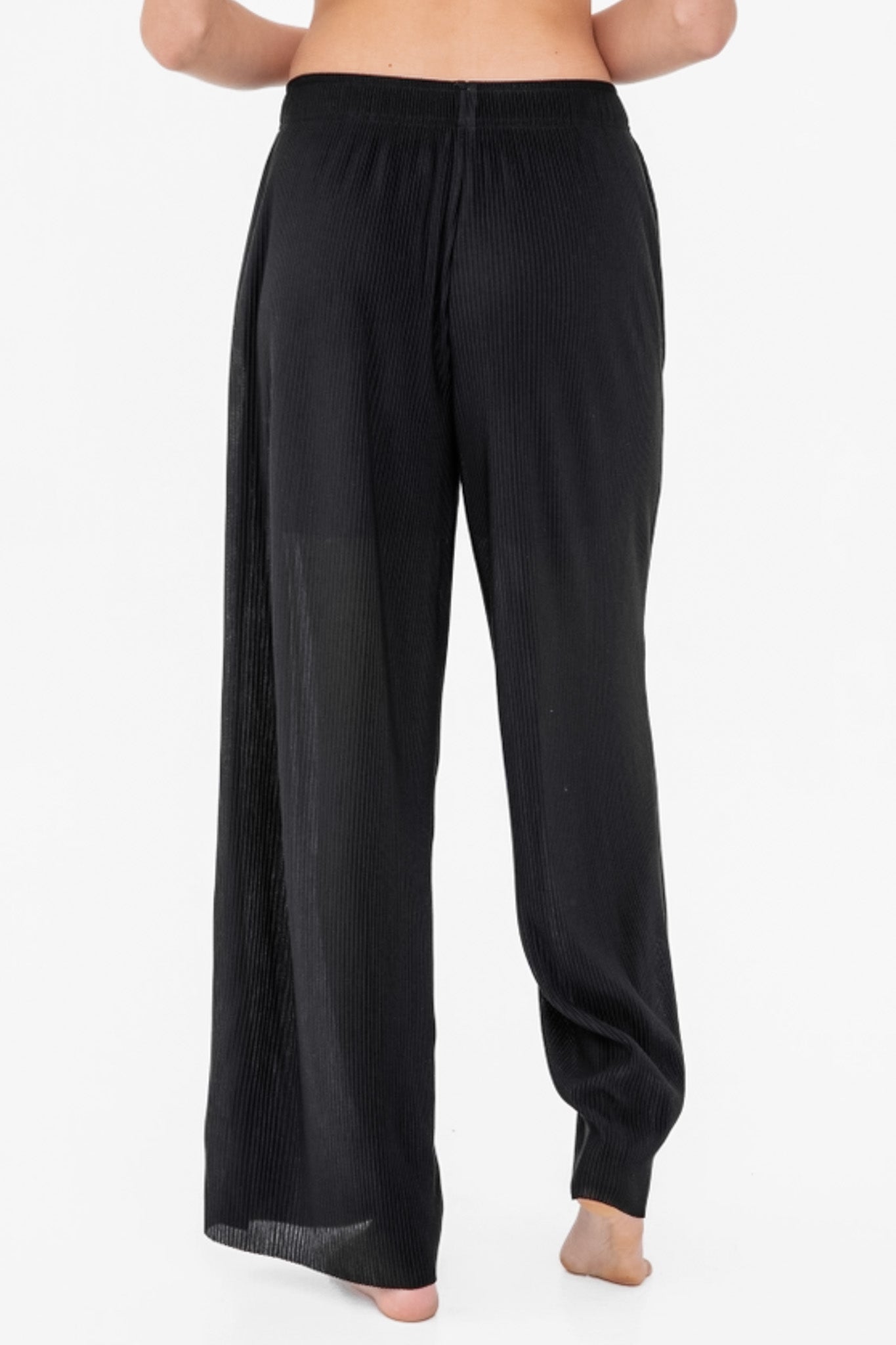 Micro Pleated Wide Leg Pant