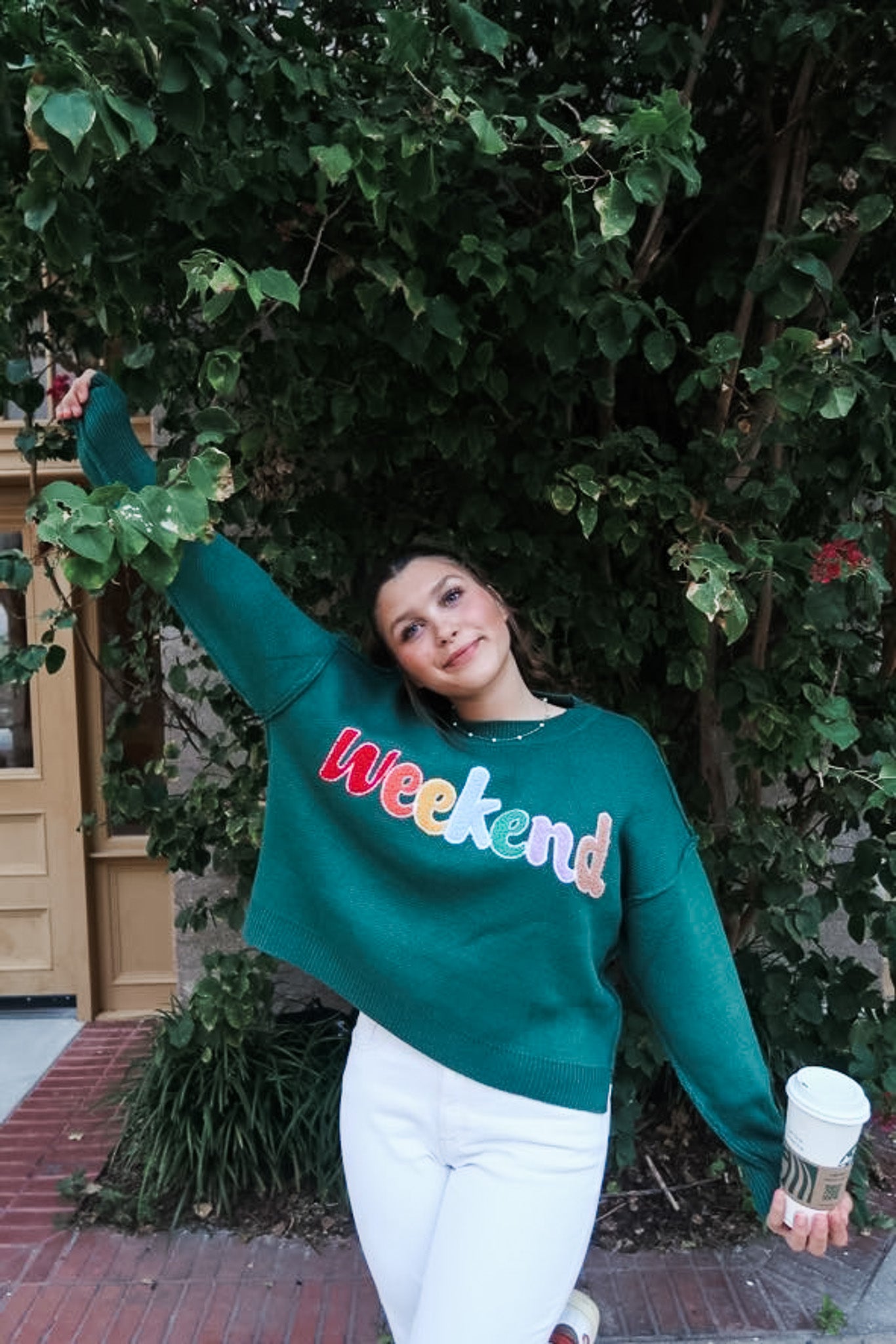 Weekend Embroidered Sweater