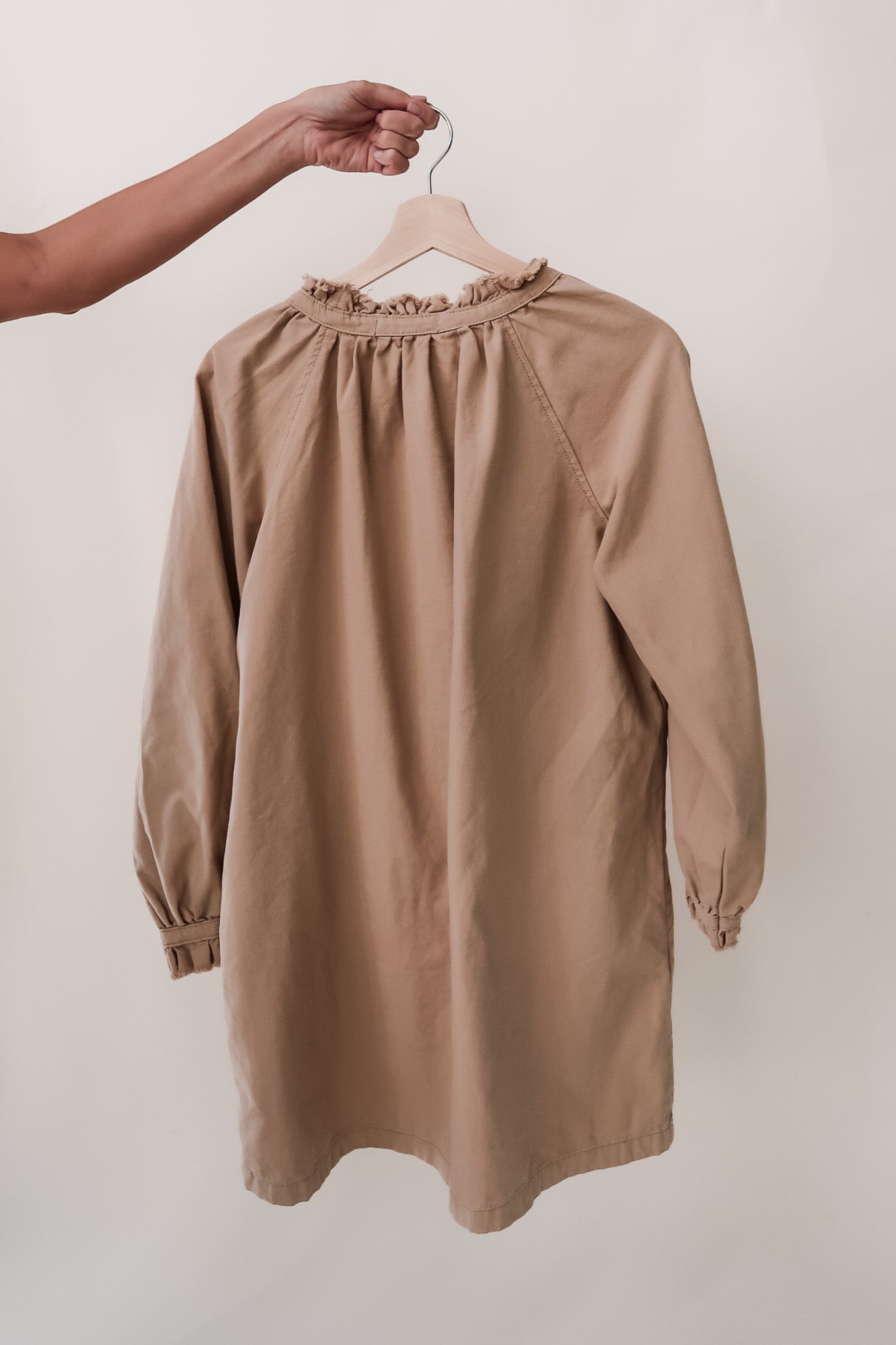 Enzyme Washed Twill Dress
